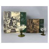 2 Sets of Vintage German Style Glasses