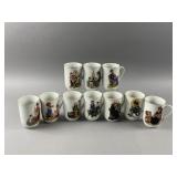 Vtg Norman Rockwell Porcelain Mugs