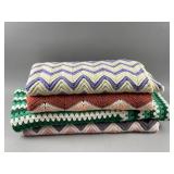 Vintage Lot of Crochet Blankets (4)