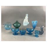 Vintage Blue Glass Lot