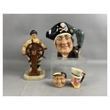 Vintage Royal Doulton Toby Lot (4) Signed by Maker