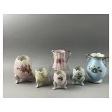 Vtg Napcoware Porcelain Egg-shaped Vase & More