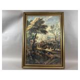 Framed Antique Landscape Print