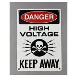 Porcelain Damage High Voltage Sign