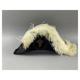 Antq Knights Templar Masonic Chapeau Bi Corn Hat
