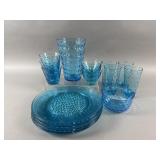 Vintage Hazel Atlas Capri Glasses, Dishes & Vase