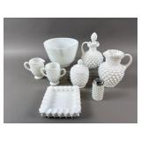 Vintage Milk Glass Hobnail Lot