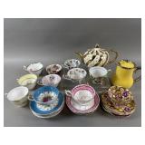 Vintage Tea Cups, Saucers & Tea Pots