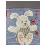 Vintage Crib Patchwork Bunny Quilt