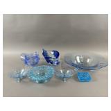 Vintage Blue Glass Lot