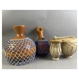 African Shekere Shakers & Double Clay Bongos
