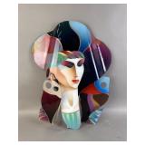 Ned Moulton Post Modern Acrylic Wall Art, Signed