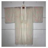 Vintage Silk Japanese Kimono, Hand Painted