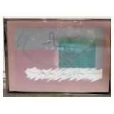 1980s Postmodern Abstract Diptech, Original Art