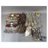 Vtg Curtain Tassle Tie Backs, Shells & More