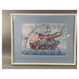 Framed/Signed/# Watercolor Print by Agerter