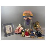 Porcelain Clown Dolls, Puppet, Teddy Bears & More