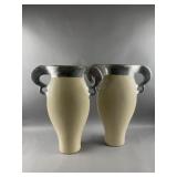 Greek Amphora Style Statement Vase Pair
