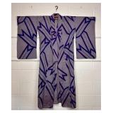 Silk Ikat Traditional Vintage Japanese Kimono