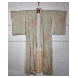 Metallic Silk Brocade Vintage Japanese Kimono