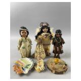 Vintage Native American Themed Dolls & More