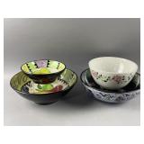 Vtg Signed Hand-painted Pottery Bowl & More