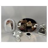 Signed Riker Art Glass Vanity Set & More