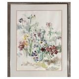 Signed Fran Levin Botanical Watercolor Painting
