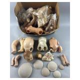 Antique Doll Body Parts Head, Legs, Arms & Torsos