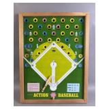 Vtg Action Baseball Tabletop Pinball Game