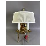 Vtg Polished Brass Two-Light Wall Sconce