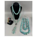 Turquoise Gemstone Jewelry Necklaces & Bracelet