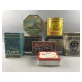 Amazing Find Antique Metal Ad Containers