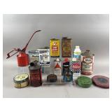 Vtg Advertising Tins -Lighter Fluid, Oil & More