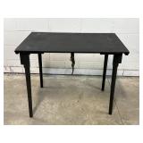 Vtg Dark Green U.S Military Folding Field Table