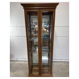 Vintage 4 Tier Pulaski Lighted Curio Cabinet