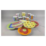 Gene Meyer Mugs and Plates Set