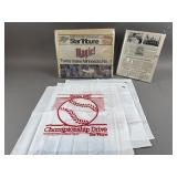 1987 Minnesota Twins Homer Hankies & Newspapers