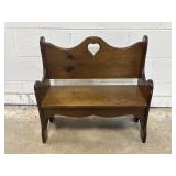 Antique Handcrafted Wooden Doll Bench