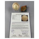 Signed & COA 1952 Detroit Tigers Baseball