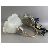 Vtg Brass & Chrome Wall Sconce