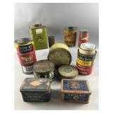 Amazing Antique Metal Ad Containers