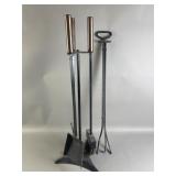 Vtg MCM Fireplace Tool Set