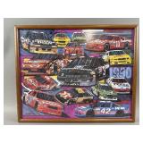 1990s NASCAR Poster Signed By Earnhardt & More