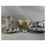 Vtg Silver Plated Serving Pieces