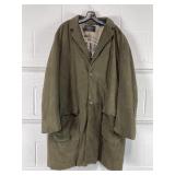 Vtg Donna Karan Suede Single-breasted Coat