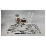 Glass Vase, Scissors, Jewelery and More