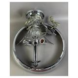 Vtg Chrome Ceiling Light Fixtures