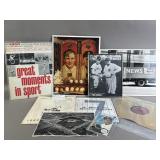 Vtg Baseball Vinyl Record & Memorabilia Lot