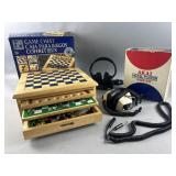 Vintage Akai Headphones, 4 in 1 Wood Games & More